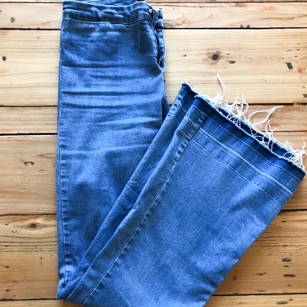 Cropped high waisted flares